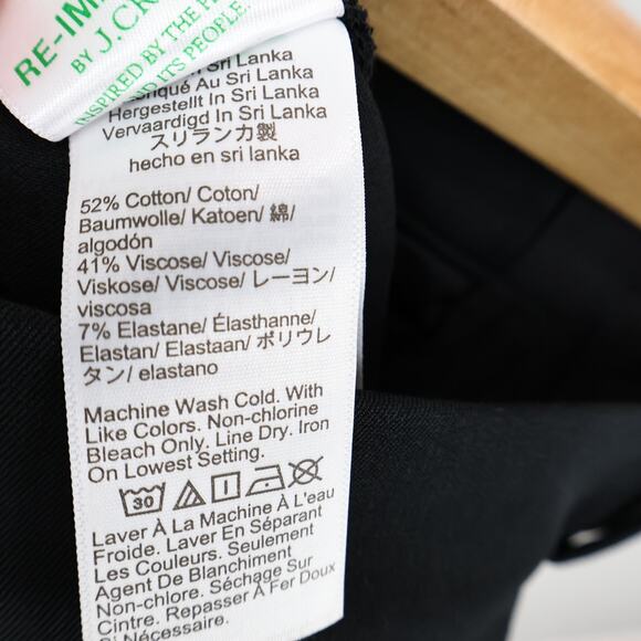 J.Crew Factory Remy Wide Leg Cropped Pant Black Size 6 NWT - Picture 8 of 8